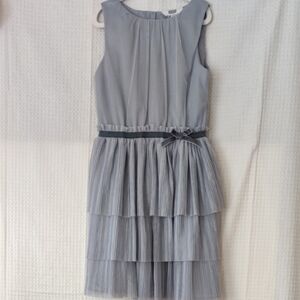 H&M Girls Special Occasion Gray Sleeveless Dress Size 9-10